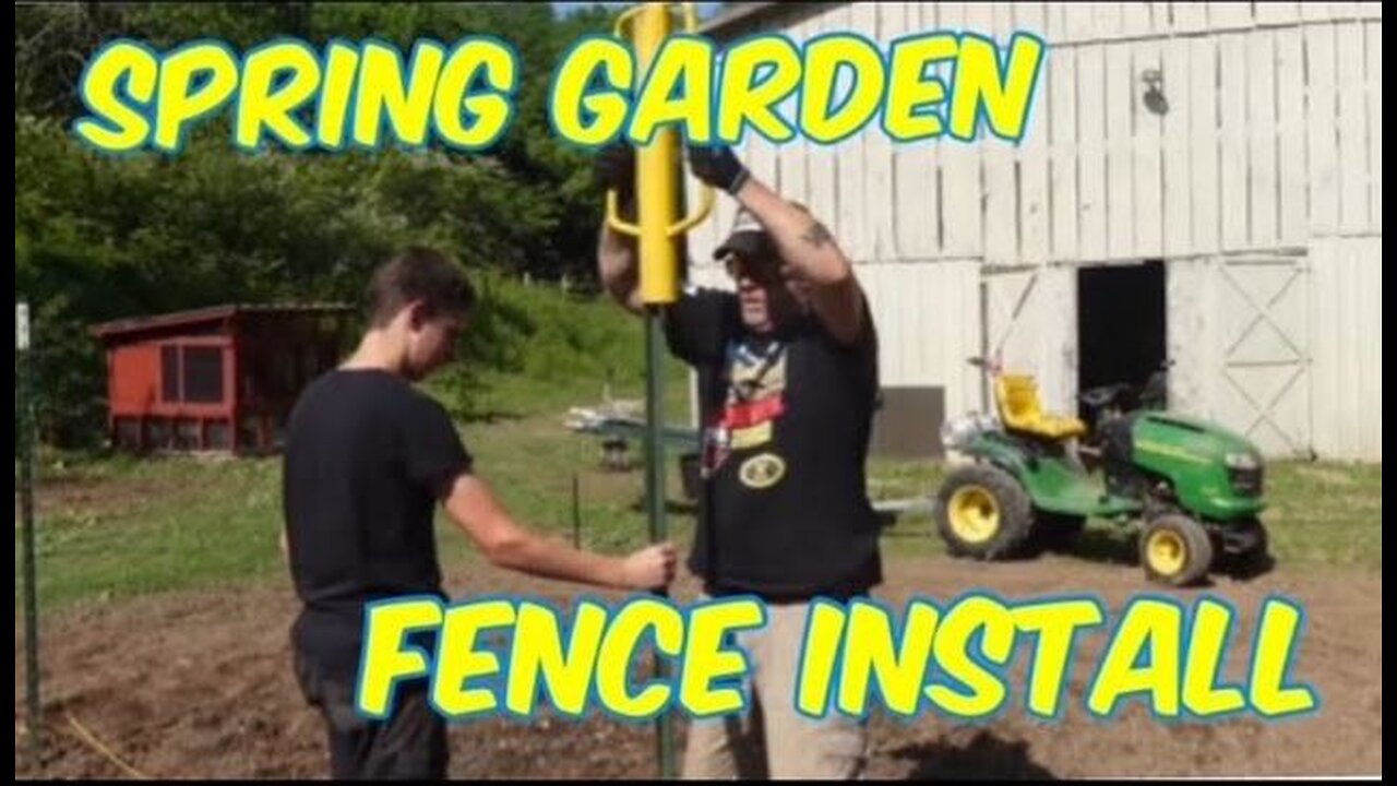 Spring Garden Fence Install! Keeping out Chicken, Ducks, Dogs & Deer!