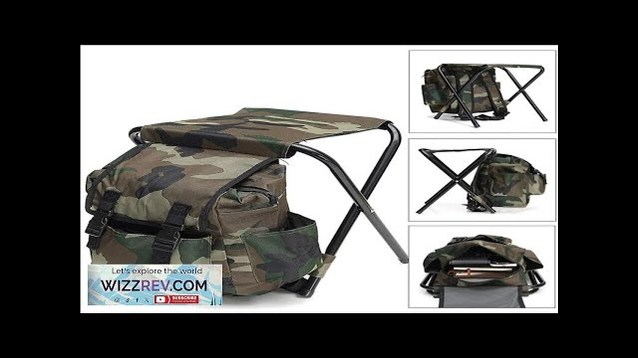 Outdoor Folding Camping Fishing Chair Sturdy Comfortable Stool Portable Backpack Seat Bag Review