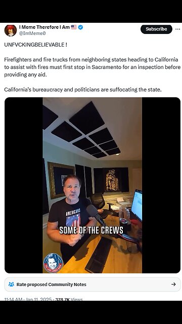 UNFVCKINGBELIEVABLE! States heading 2 CA to assist w/fires must 1st stop in Sacramento 4 inspect b4