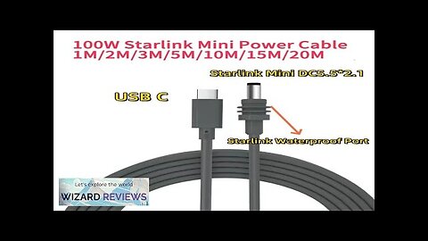 PD 100W Starlink Mini Kabel USB C to DC Power Cable 1M/2M/3M/5M/10M/15M/20M Review