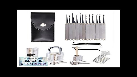 19PCS Locksmith Practice Lock Set with 4 Transparent Padlocks and 15 Precision Review