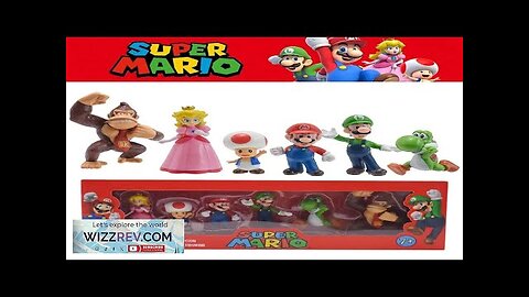 6Pcs/Set Super Mario Figure Bowser Princess Luigi Cartoon Game All Star Collection Review