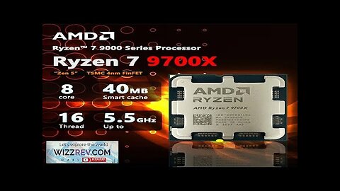 AMD New Ryzen 7 9700X Processor 5.5GHz 8-Core 16-Thread 40MB Game Cache Review