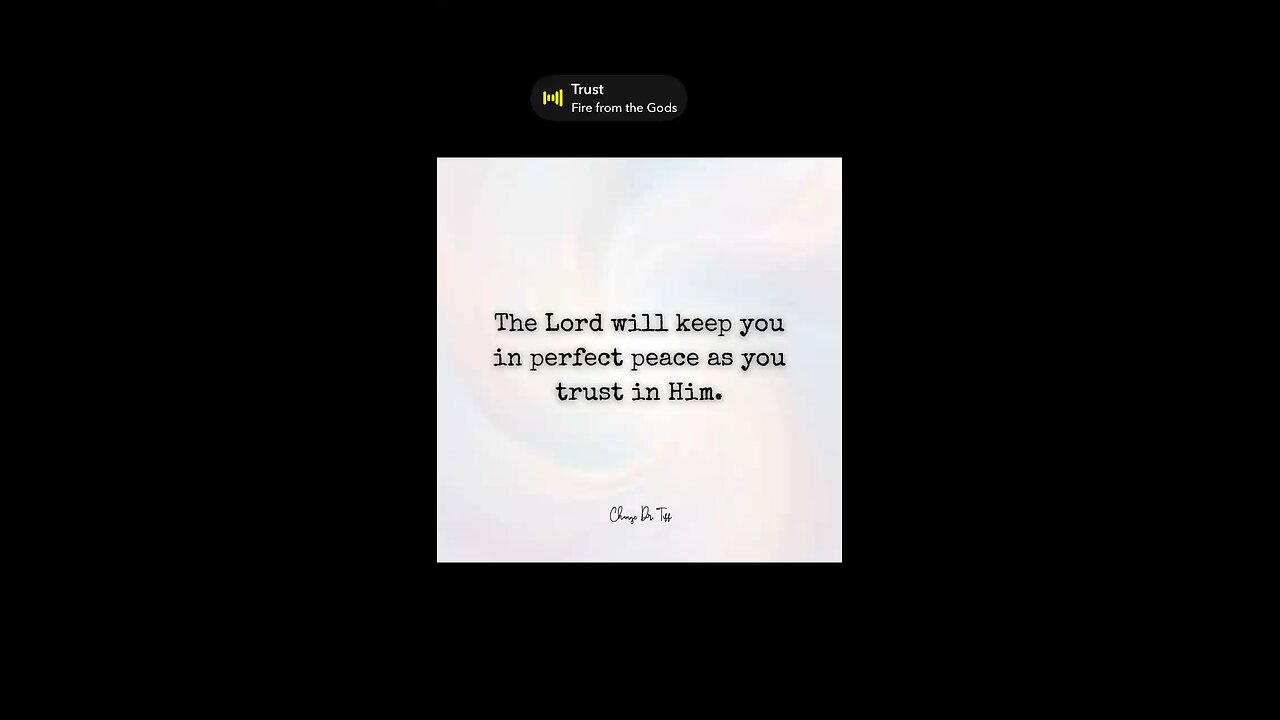 Trust God