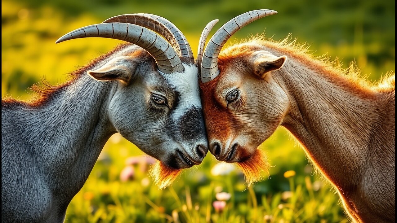 Head-Butting Goats