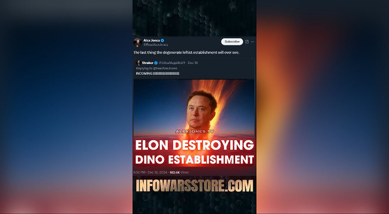 Elon Musk Will Destroy The Establishment With Doge - Alex Jones on X