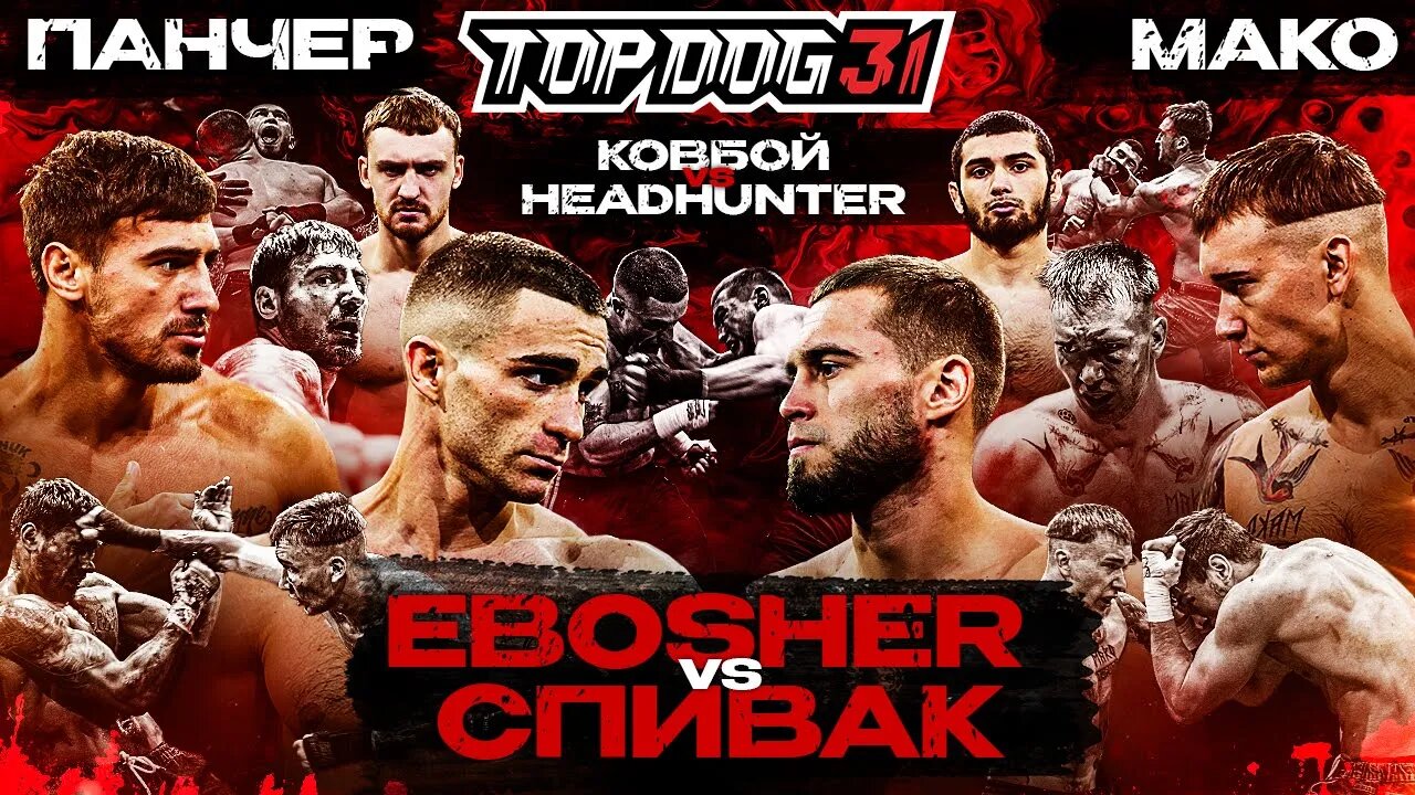 EBOSHER VS Spivak, Puncher VS Mako, Cowboy VS Headhunter / TOP DOG 31, Omsk