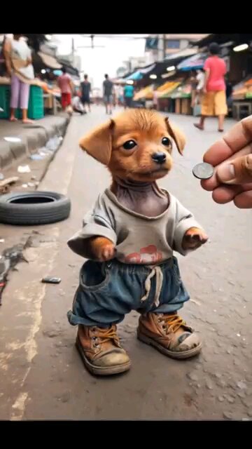 A poor dog became rich.#😳