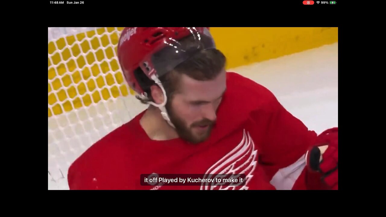 Detroit Red Wings Rasmussen empty net goal, trip by Kucherov