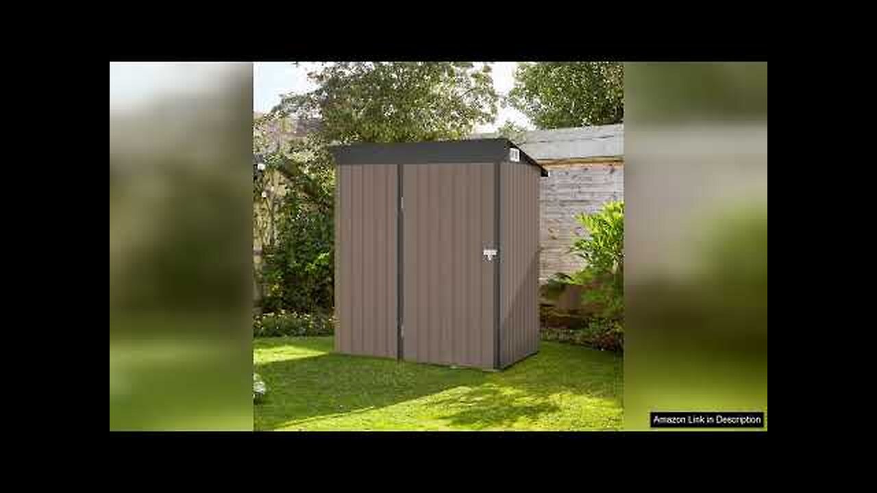 Aoxun Metal Outdoor Storage Shed 5' x 3' Steel Utility Tool Shed Review