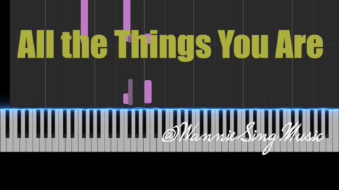 All the things you are piano