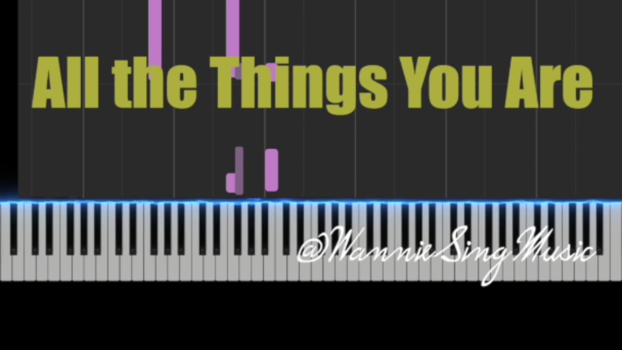 All the things you are piano
