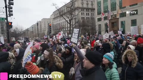 "F**k Trump!" and "Trans Lives Matter!" Crowds Chant as they protest Trump's Innaguaration