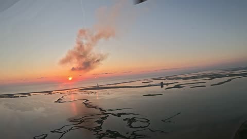 Helicopter View of SpaceX Starship Launch