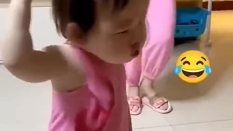 Cute baby. Sweet baby. Funny time video.