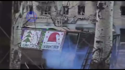 In Bakhmut, armored vehicles were spotted decorated with celebratory banners