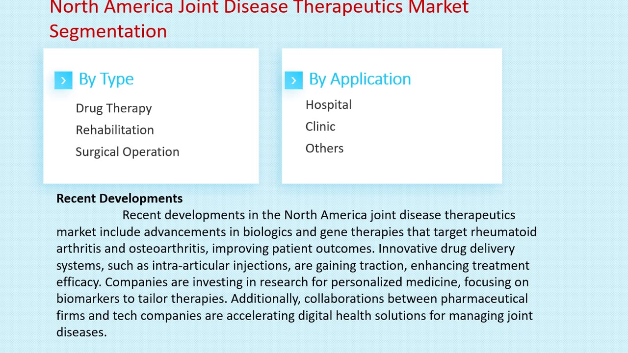 North America Joint Disease Therapeutics Market Size, Share, and Forecast to 2033