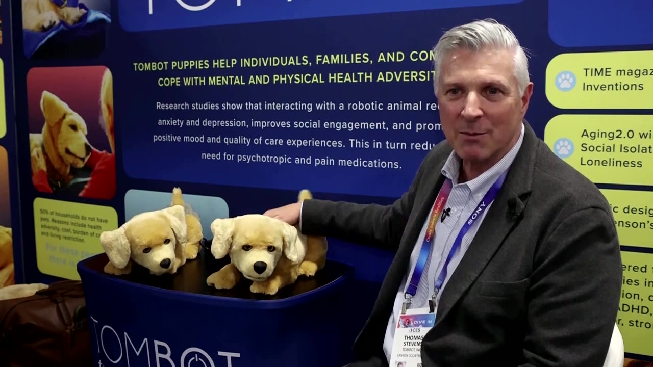 Robot dog meant to comfort dementia patients turns heads at CES