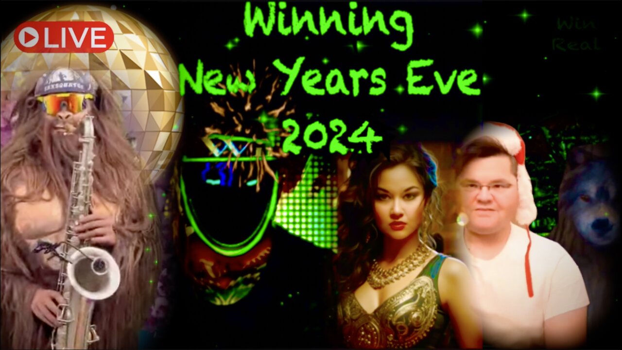 🎆🎇 🥳 Winning New Years Eve Party 2024 w/ Shelly & T-Rex + Guests feat. Saxsquatch 🎉🎇🎆