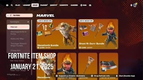 Fortnite Item Shop|January 21, 2025