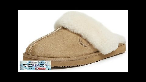 Dearfoams Women's Fireside Sydney Shearling Fur Indoor/Outdoor Scuff Slipper with Wide Review