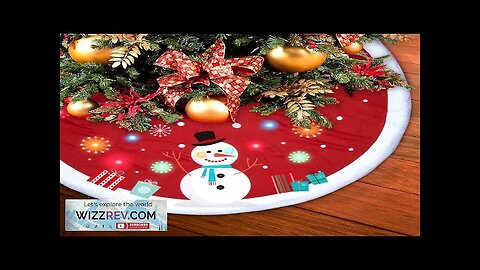 Christmas Tree Skirt with Lights 48 Inch Snowman Gift Box Christmas Tree Review