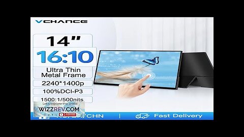 VCHANCE 14'' 2K Touchscreen Portable Monitor 2240x1400p 100%DCI-P3 Office Travel External Review