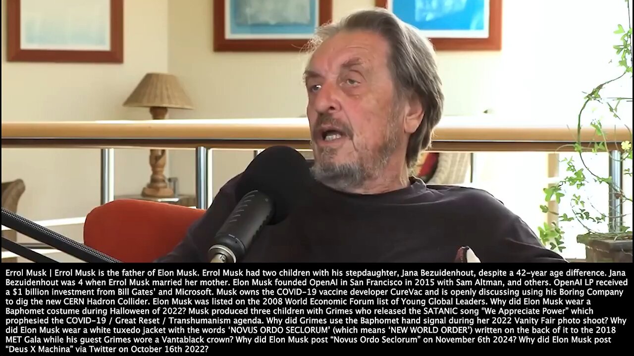 Errol Musk | "We Learned Obama Is a Queer Married to Man Who Dresses As a Woman." + Errol Musk Is the Father of Elon Musk. Errol Had Two Children with His Stepdaughter, Jana Bezuidenhout, Despite a 42-year Age Difference.