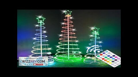 1.2/1.5/1.8M Spiral Artificial Christmas Tree With RGB Changeable Fairy Light Garland Review