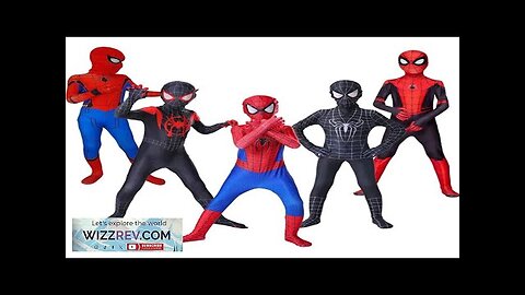 Spiderman Cosplay Fantasy Costumes Jumpsuit for Boys Girls Miles Morales Superhero Halloween Review