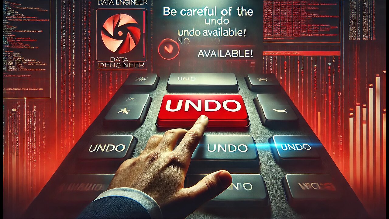 Data Engineer: be careful of the Undo Button