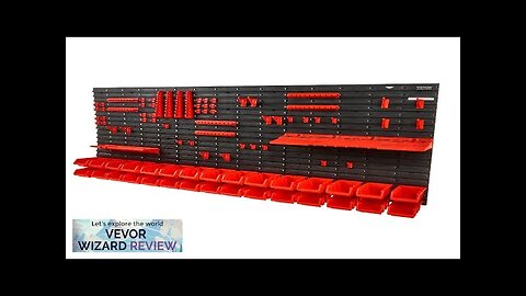 VEVOR Wall Mounted Storage Bins 30-Bin Parts Rack Organizer Garage Plastic Shop Review