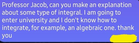 ALGEBRAIC INTEGRAL: APPLICATION EXERCISE