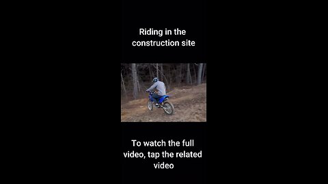 Short - Riding my TTR 125 in a construction site again