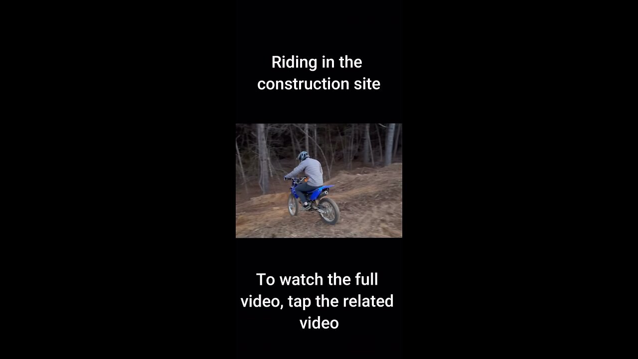 Short - Riding my TTR 125 in a construction site again