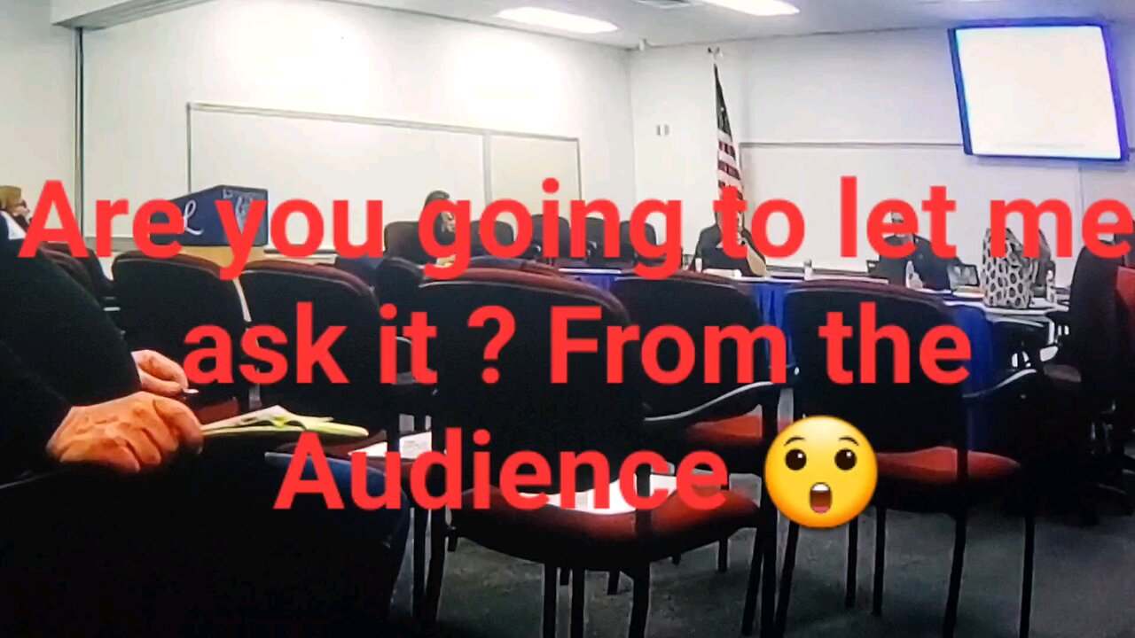 Jeanne Ewen speaks from the audience out of order during a public meeting in Littlestown