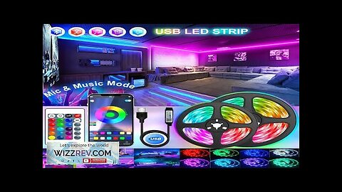 Wifi 1-30M USB Led Strip Lights RGB 5050 Bluetooth APP Control Luces Review