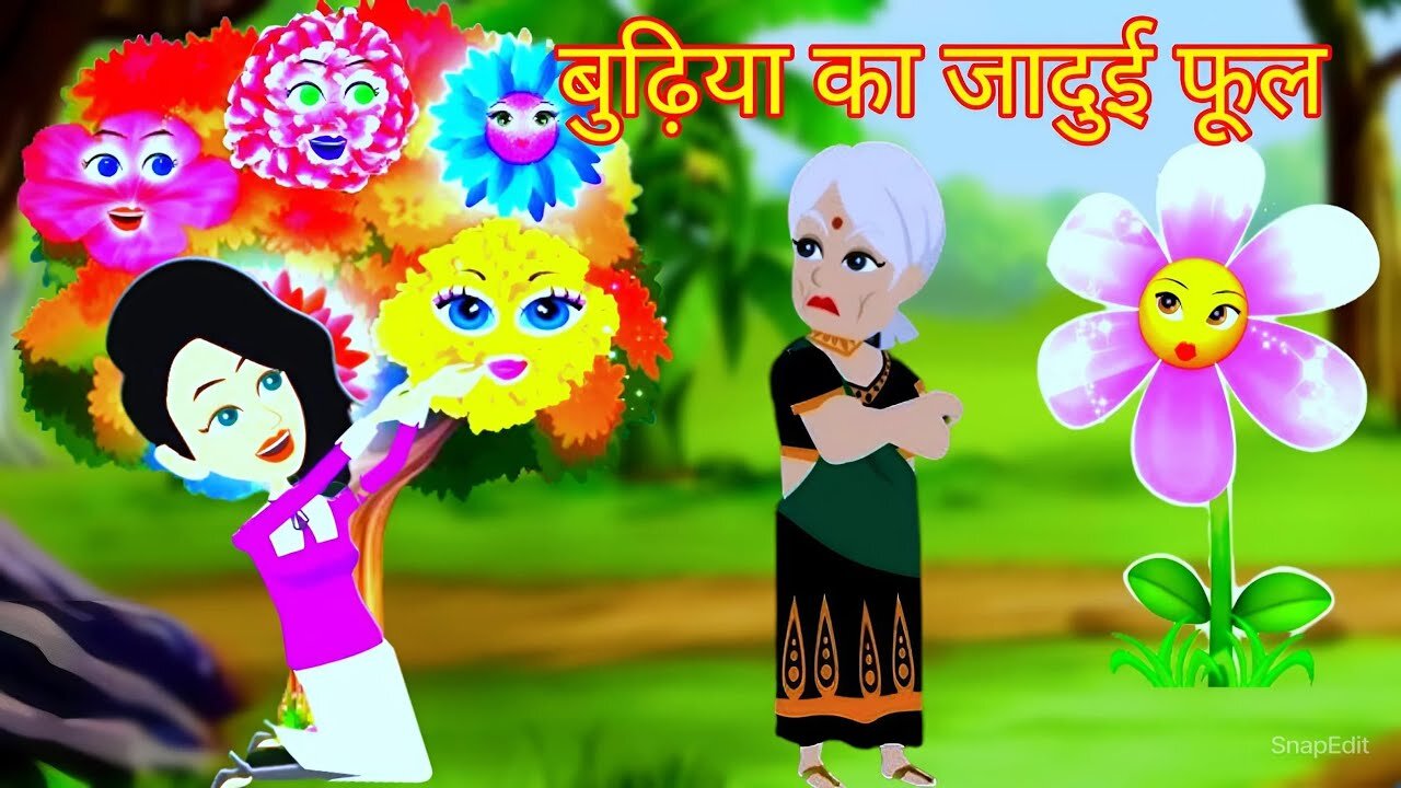 बुढ़िया का जादुई फूल ।buriaka jadui ful ‌।Hindi kahania। Hindi Cartoon