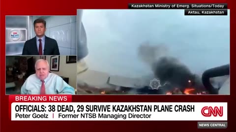 Plane crashes in Kazakhstan with dozens dead and others surviving