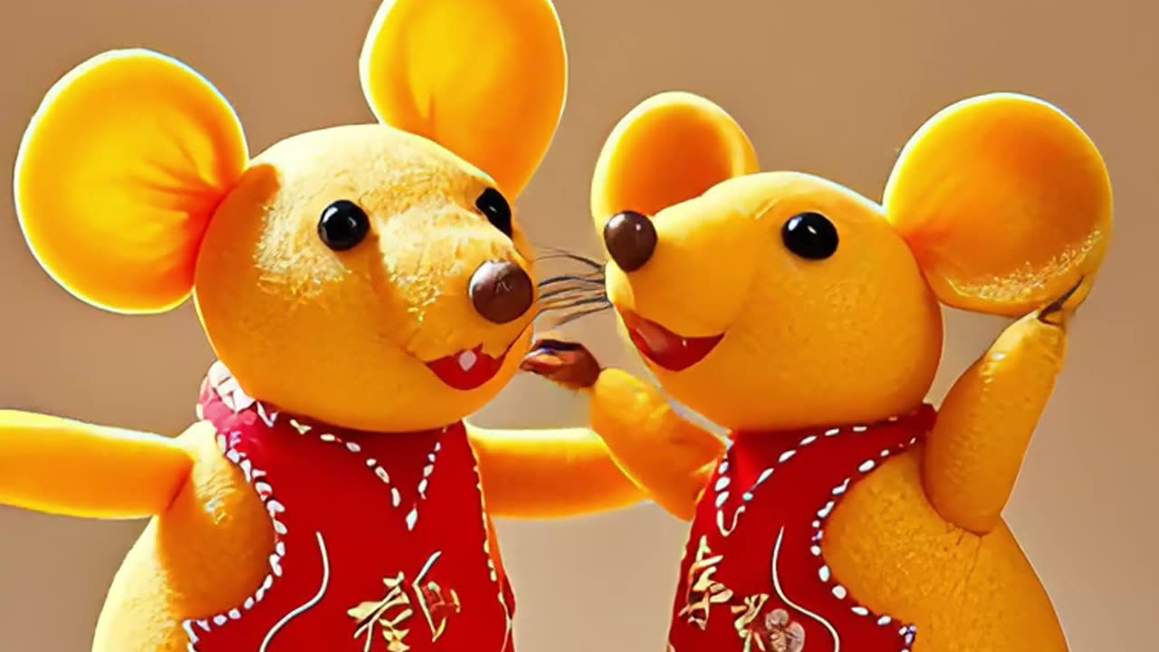The loquat piglet dances really well, the loquat mouse dances really cutely