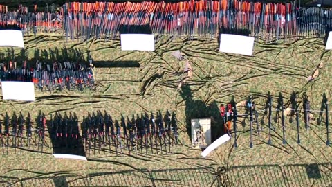 Drone footage of the weapons and equipment confiscated in southern Lebanon: