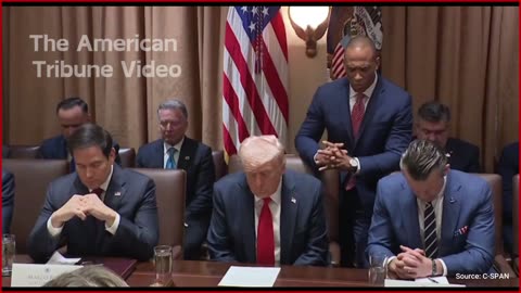 "God Is Good": Trump Opens First Cabinet Meeting With Powerful Prayer