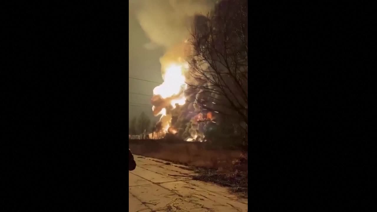 Esplode una raffineria russa dopo i raid di Kiev, le persone fuggono dalla zona