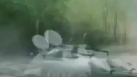 Armor piercing bullet penetrates ten pieces of steel plates within seconds