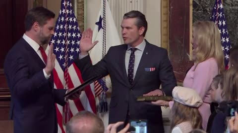 Pete Hegseth sworn in as defense secretary-full video