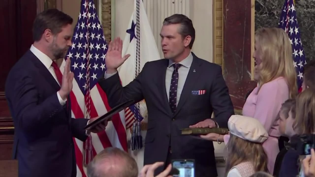 Pete Hegseth sworn in as defense secretary-full video