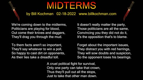 MIDTERMS -- an original song by Bill Kochman.