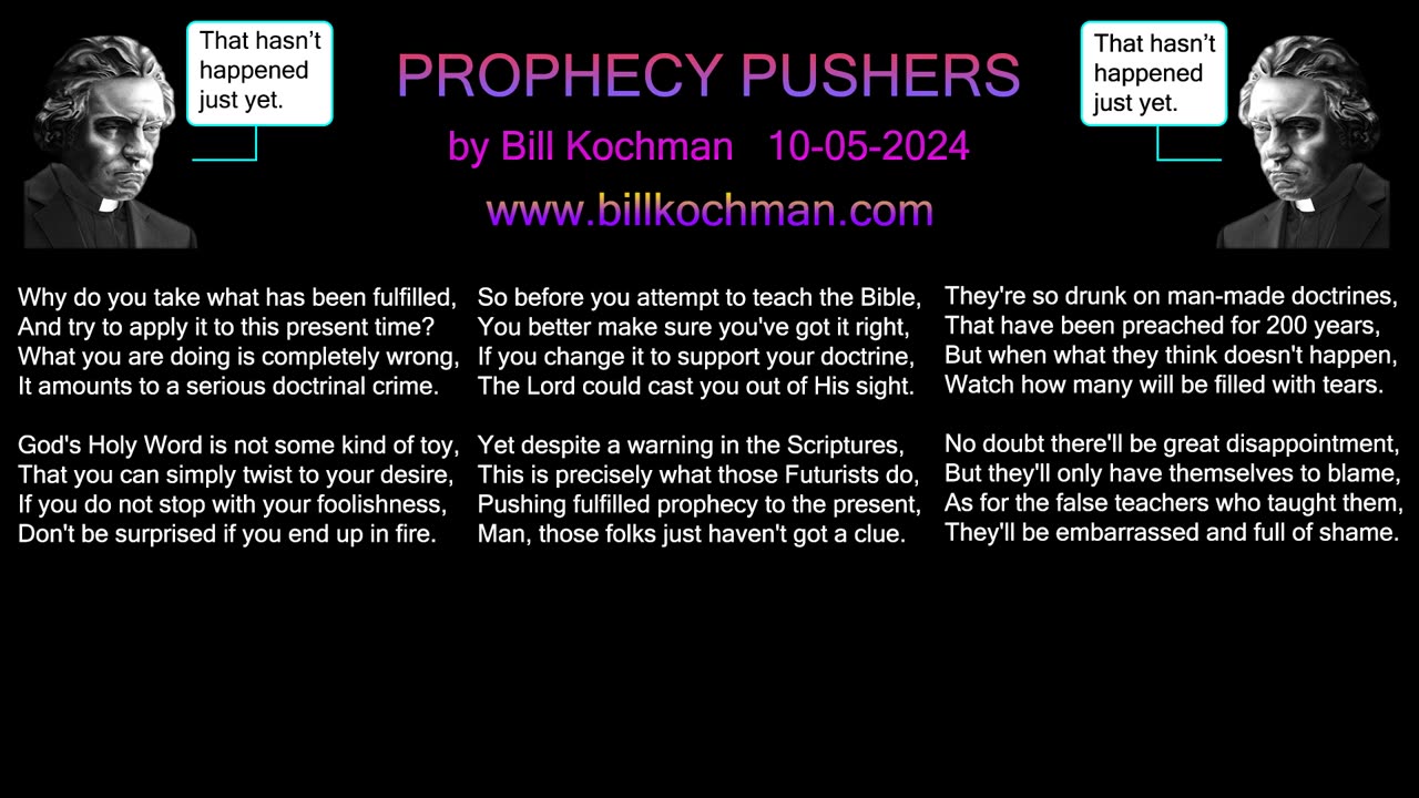 PROPHECY PUSHERS -- an original song by Bill Kochman.