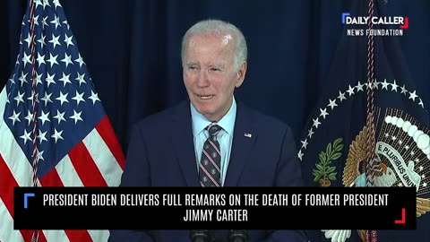 President Biden Delivers Full Remarks on the Death of Former President Jimmy Carter