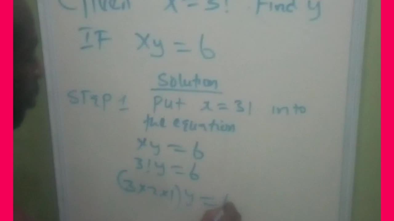 Factorial and linear Equation